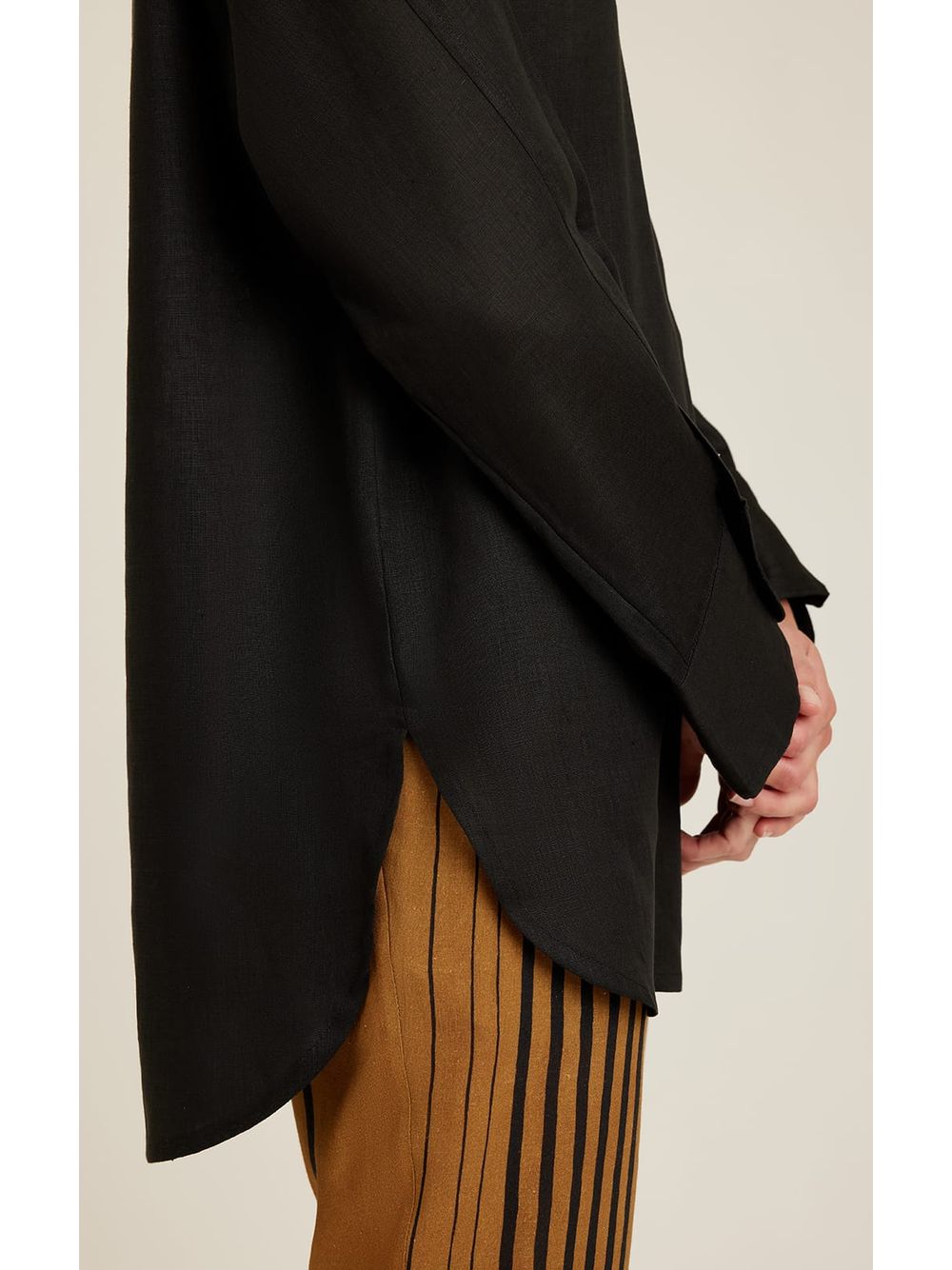 Lenny Niemeyer — Camisa Comfort Linho Preto